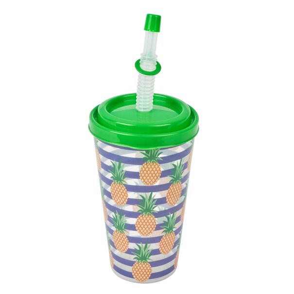 Kubek ze słomką Hega 560 ml mix wzor&oacute;w
