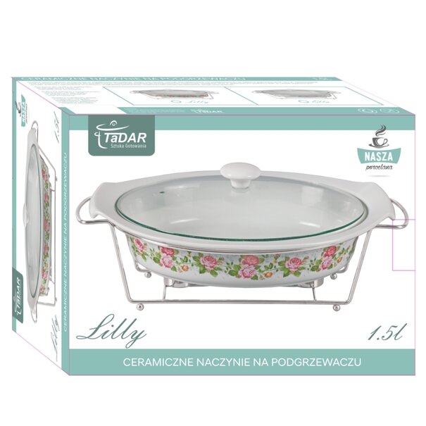 Naczynie z podgrzewaczem Tadar Lilly 2 l owalne