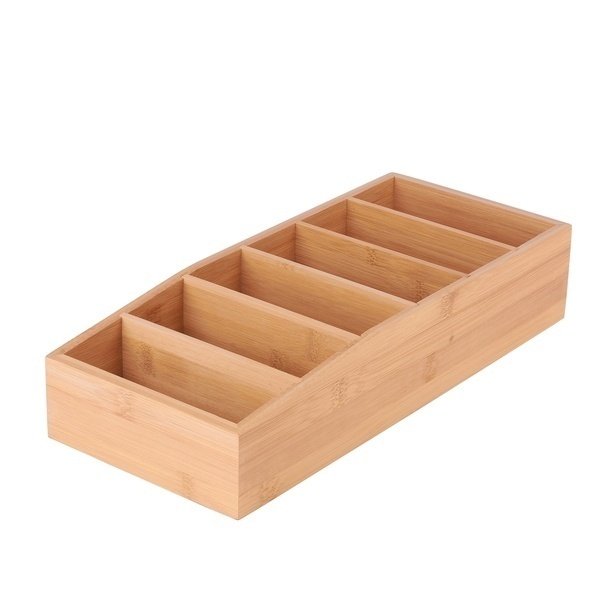 Organizer na przyprawy bambusowy Konighoffer 6 przegr&oacute;dek 15 x 35 x 7 cm