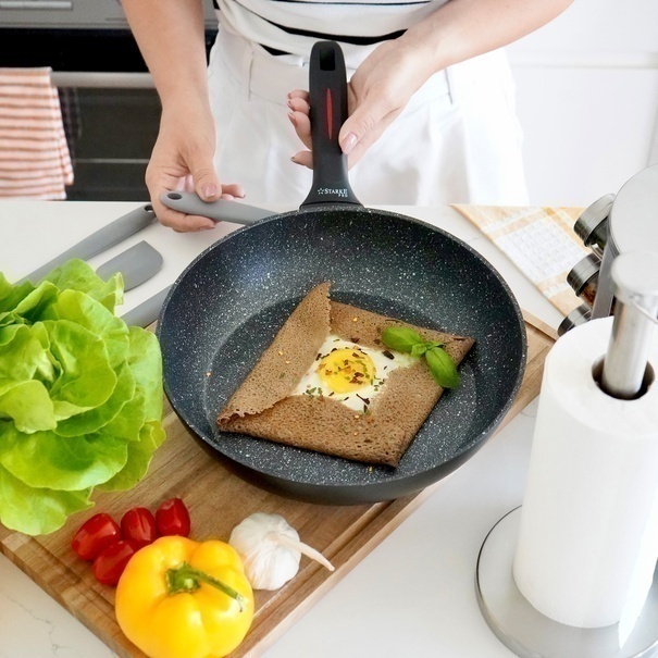 Patelnia granitowa głęboka na indukcję Starke Pro Piccante 28 cm