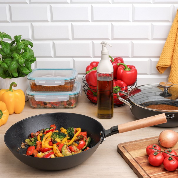 Patelnia WOK żeliwna emaliowana Starke Pro Hanoi 30 cm