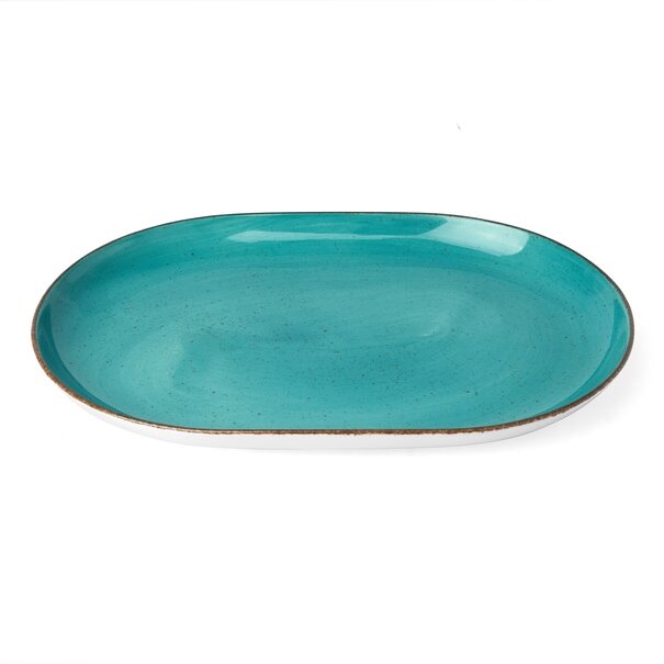 P&oacute;łmisek owalny porcelanowy Lubiana Boss 33 cm cm morski