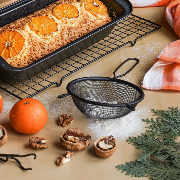 Sitko kuchenne z rączką Konighoffer Dark 12 cm czarne