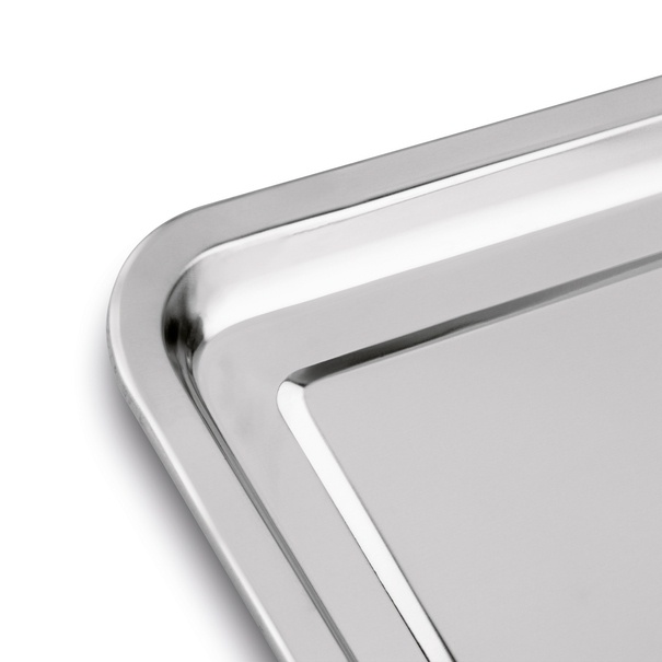 Taca metalowa nierdzewna Tadar 39,5 x 29,5 cm prostokątna