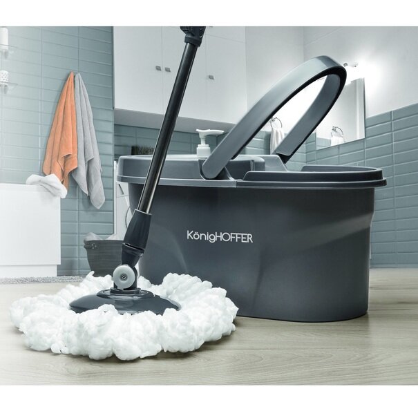 Wiadro plastikowe i mop obrotowy KonigHOFFER Clean It +zapas