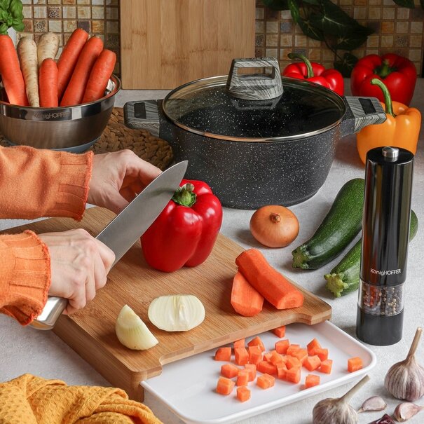Zestaw 3 garnk&oacute;w na indukcję Konighoffer Arancini 6 element&oacute;w i 5 miarek