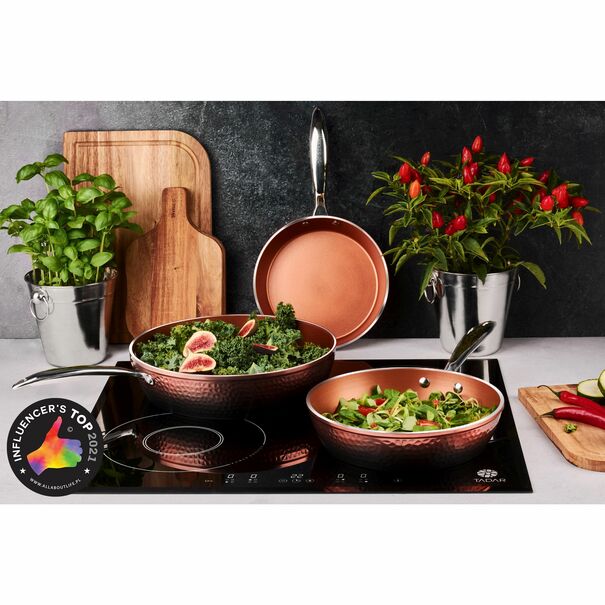 Zestaw 3 patelni non-stick Starke Pro Glossy Copper 20 cm 24 cm 28 cm
