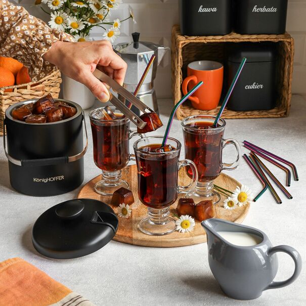 Zestaw 6 szklanek Tadar Irish 240 ml i 6 łyżeczek koktajlowych
