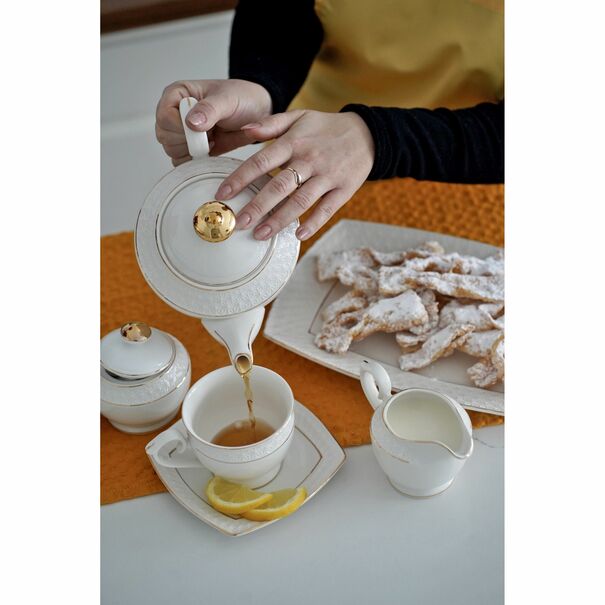Zestaw dw&oacute;ch filiżanek ze spodkami Tadar Etiuda porcelana NBC 280 ml
