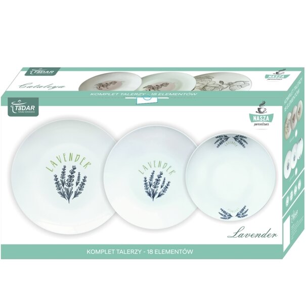 Zestaw talerzy porcelanowych Tadar Cataleya 18 element&oacute;w