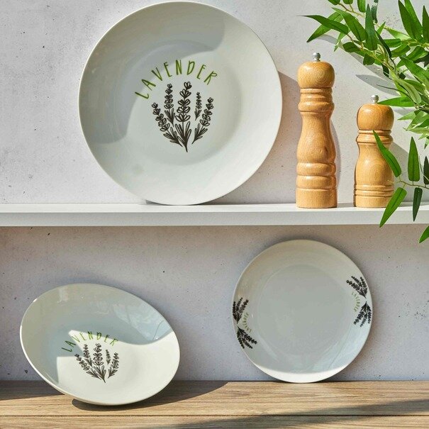 Zestaw talerzy porcelanowych Tadar Lavender 18 element&oacute;w