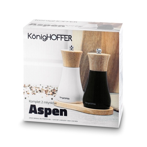 Zestaw młynk&oacute;w ręcznych do soli i do pieprzu Konighoffer Aspen
