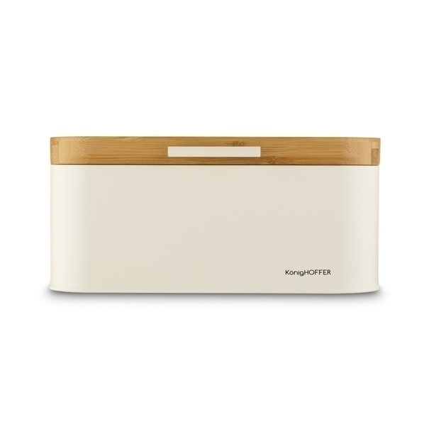 Chlebak stalowy Konighoffer Capri 30,5 x 18 x 14 cm kremowy