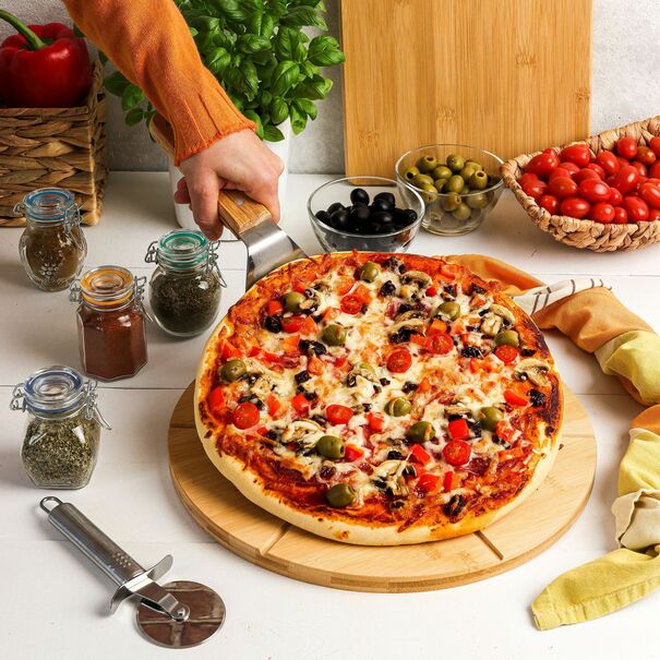 Deska bambusowa do serwowania pizzy Tadar 33 cm