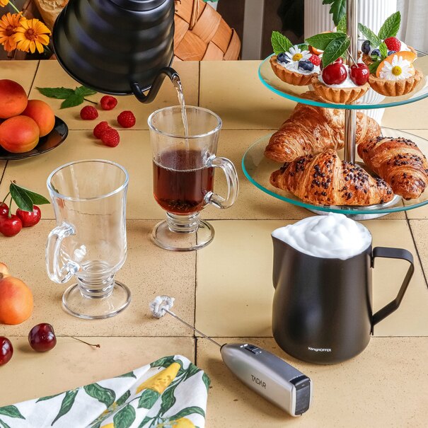 Dzbanek do spieniania mleka mlecznik Konighoffer Barista 600 ml czarny