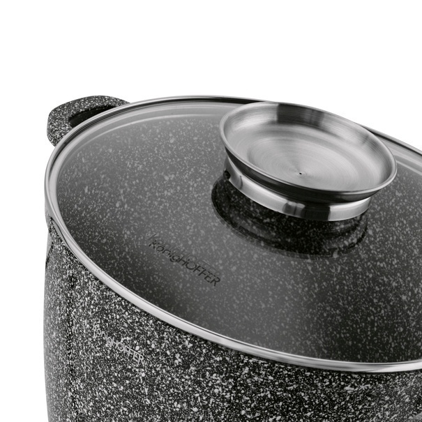 Garnek ceramiczny wysoki Konighoffer Kingstone 10 l okrągły z aromatyzerem