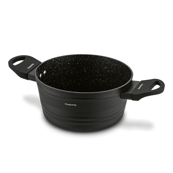 Garnek na indukcję z powłoką marmurową i pokrywką Konighoffer Willow 2,5 l