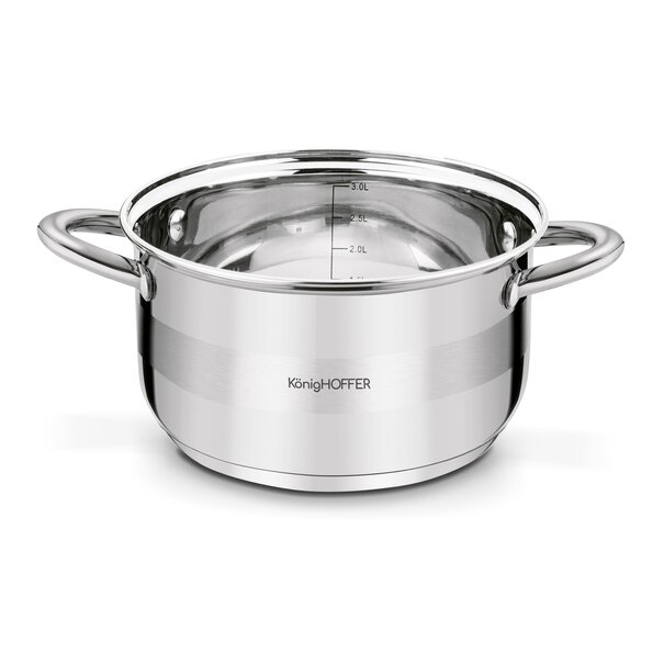 Garnek na indukcję ze stali nierdzewnej Konighoffer Faro 3,4 l
