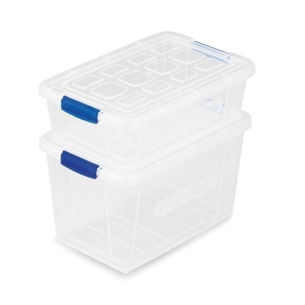 Komplet 2 pojemnik&oacute;w na żywność Plastic Forte Mini 200 ml i 400 ml