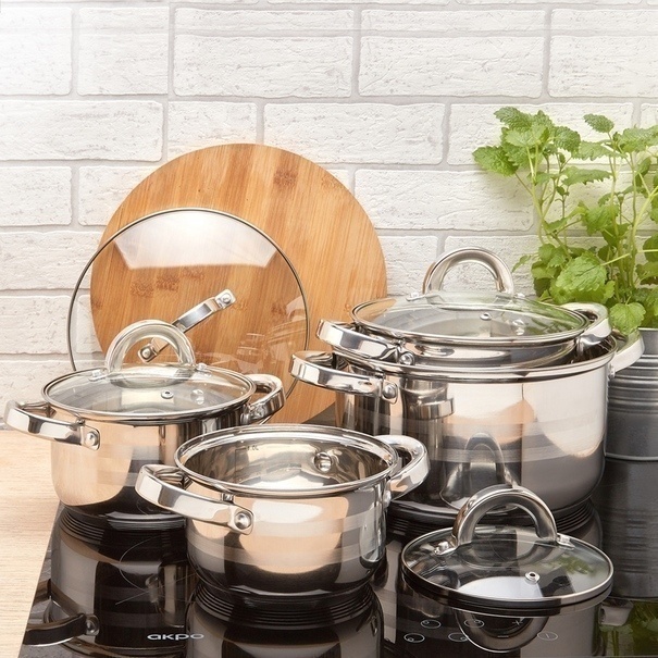 Komplet garnk&oacute;w KonigHOFFER Zefir 8 element&oacute;w indukcja