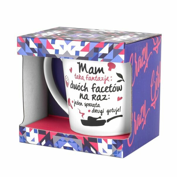 Kubek porcelanowy NBC BGtech Crazy girl mam fantazję 480 ml
