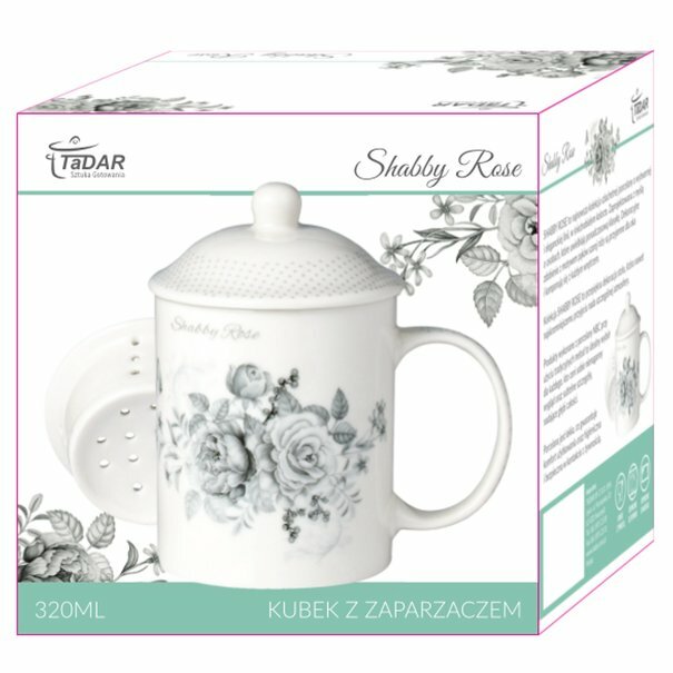 Kubek z zaparzaczem Tadar Shabby Rose 330 ml
