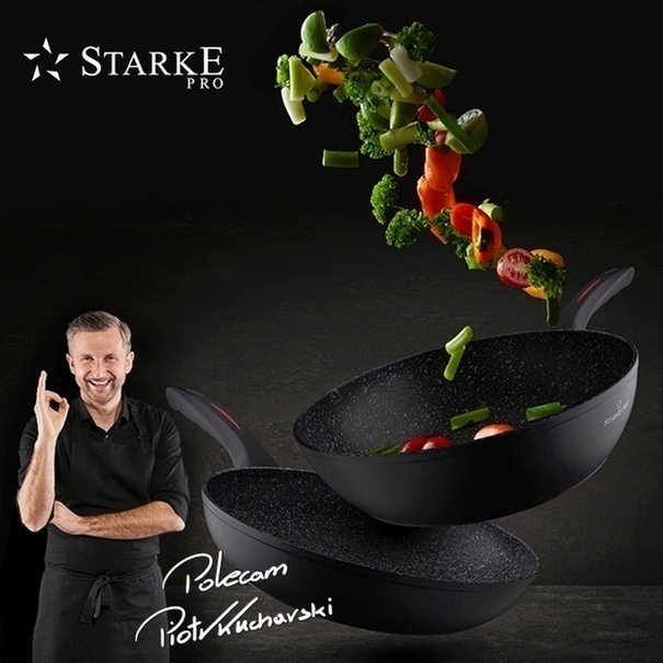 Patelnia ceramiczna głęboka na indukcję Starke Pro Piccante 20 cm