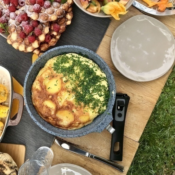 Patelnia granitowa z odpinaną rączką Konighoffer Roche 28 cm