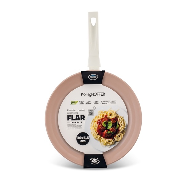 Patelnia z powłoką ceramiczną indukcyjna Konighoffer Flar 30 cm