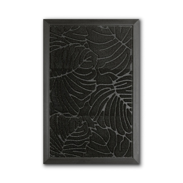 Wycieraczka pod drzwi wejściowa Tadar Monstera 40 x 60 cm czarna
