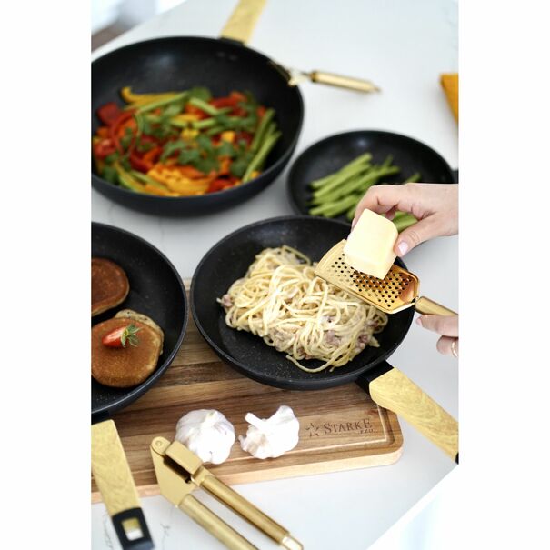 Zestaw 4 patelni marmurkowych Konighoffer Horta 20 24 28 cm i WOK 30 cm