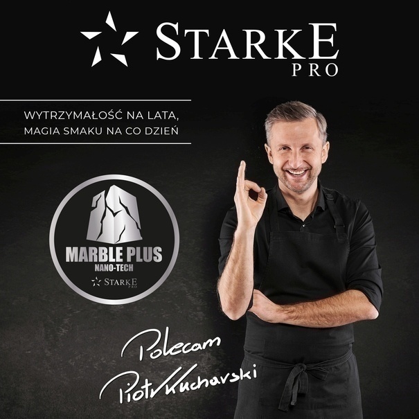 Zestaw garnk&oacute;w na indukcję Starke Pro Stoneware Marble 10 element&oacute;w