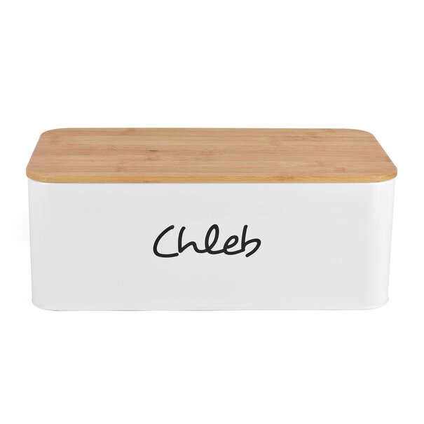 Chlebak stalowy Tadar Maestra 42 x 22 x 16 cm biały