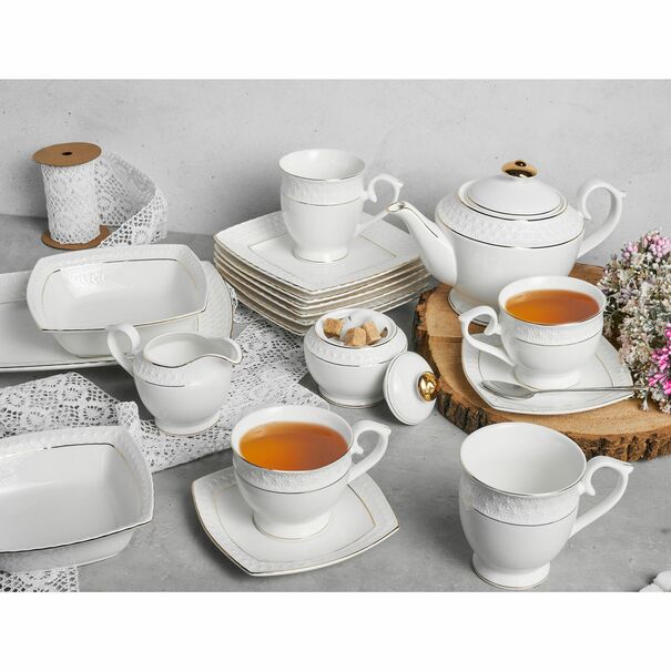 Cukiernica i mlecznik Tadar Etiuda porcelana NBC 280 ml/250 ml