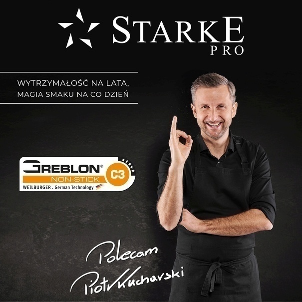Garnek na indukcję z powłoką marmurową i pokrywką Starke Pro Crows Marble 6,2 l