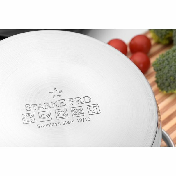 Garnek z pokrywką Starke Pro Gemini 5,5 l stal nierdzewna