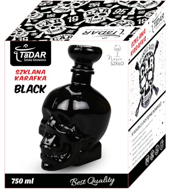 Karafka do whisky Tadar Scull 750 ml czarna
