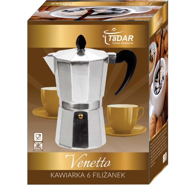 Kawiarka aluminiowa do espresso Tadar Venetto 6 filiżanek