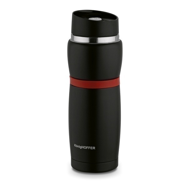 Kubek termiczny Konighoffer Robin 480 ml czarno czerwony