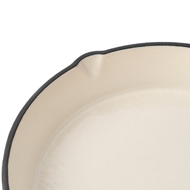 Patelnia żeliwna emaliowana Konighoffer 24 cm okrągła wiśniowa