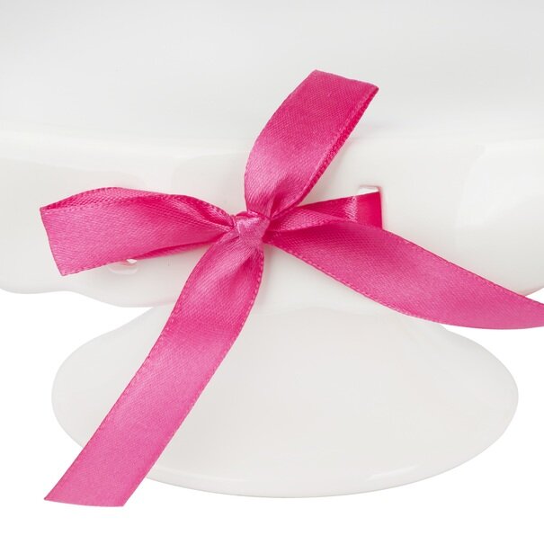 Patera ceramiczna Tadar Wstążka 25,5 x 11 cm okrągła r&oacute;ż