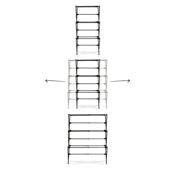 Suszarka na pranie pionowa teleskopowa Konighoffer Cortina 77.5 x 28 x 95 cm czarna