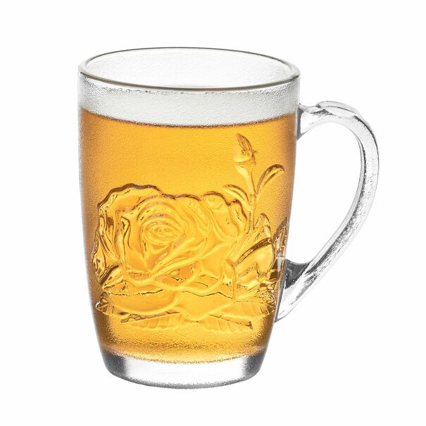 Szklanki do kawy i herbaty Tadar R&oacute;ża 415 ml 6 szt. i 6 łyżeczek