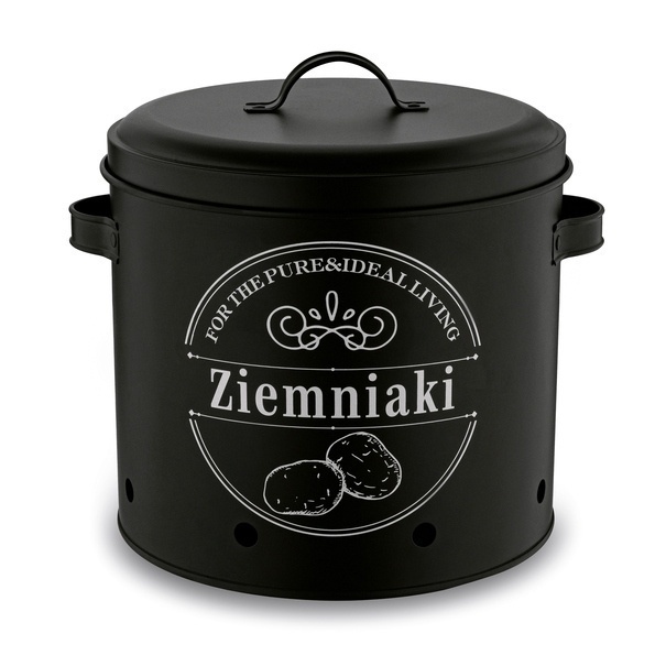 Zestaw 3 metalowych pojemnik&oacute;w kuchennych Tadar Ziemniaki Cebula Czosnek