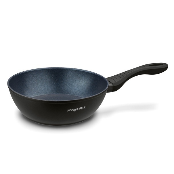 Zestaw 3 patelni głębokich na indukcję Konighoffer Corvos 20 cm 24 cm 28 cm i 7 akcesori&oacute;w