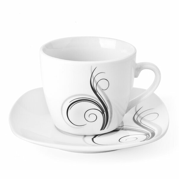 Zestaw filiżanek do kawy Tadar Dolce Vita 12 element&oacute;w porcelanowy