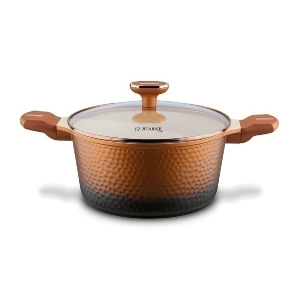 Zestaw garnk&oacute;w na indukcję Starke Pro Texture Copper 10 element&oacute;w
