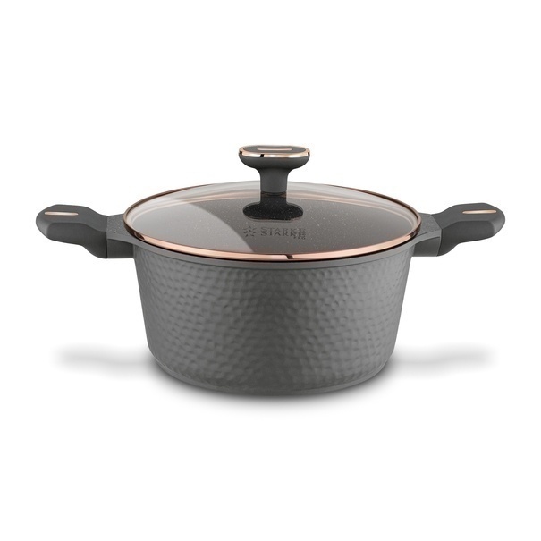 Zestaw garnk&oacute;w na indukcję Starke Pro Texture Grey 10 element&oacute;w