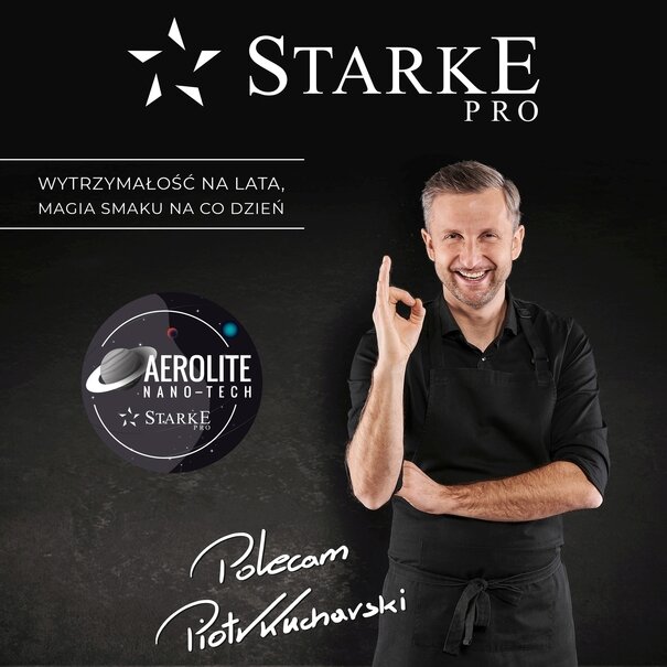 Zestaw garnk&oacute;w na indukcję z powłoką marmurową Starke Pro Dark 10 element&oacute;w