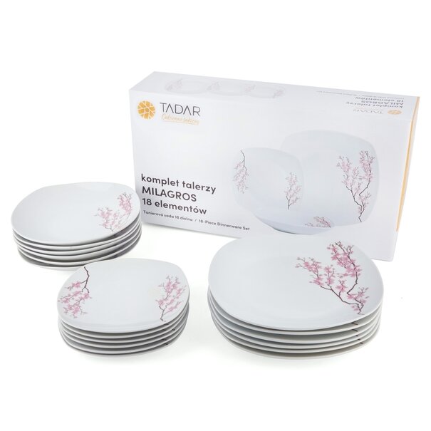 Zestaw talerzy porcelanowych Tadar Milagros 18 element&oacute;w